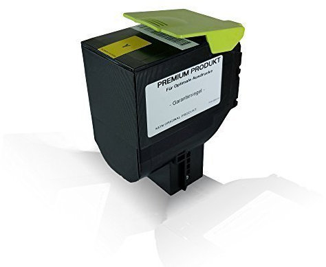 Print-Klex Yellow Tonerkartusche kompatibel für Lexmark 3.000 Seiten CX410de CX410dte CX410e CX510de CX510dhe CX510dthe CX 410 de CX 410 dte CX 410 e CX 510 de