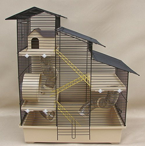 Super Hamsterkäfig, Nagerkäfig, Käfig Kaskada beige Schale Gratis Futternapf …