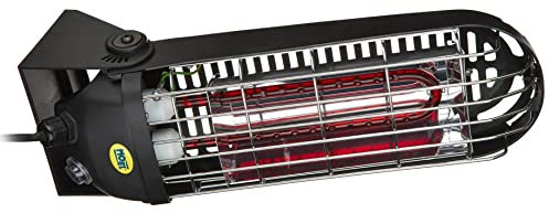 Mo-El Infrarot Heizstrahler Lucciola IP65, Schwarz, 1200 Watt