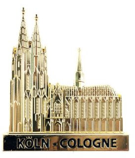 Köln Cologne Dom 3D Metall Fridge Magnet 8 cm Souvenir Germany,edel,bronzef.