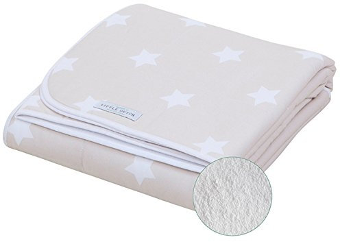 Little Dutch 1586 Kinderdecke beige mit weißen Sternen Pure & Soft 110x140 cm