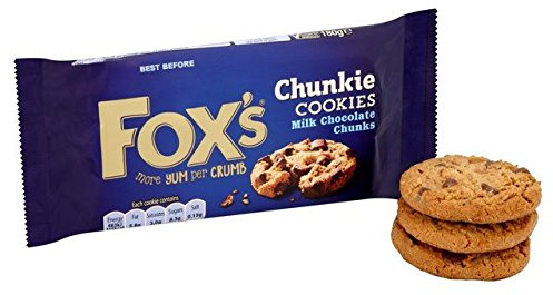 Fox's Delicious Cookies Milk Chocolate Chunks 175g - Pack of 6