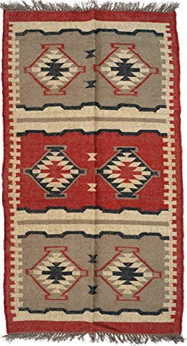 Orientalischer grob gewebter Kelim Teppich 160 * 90 cm - Muster 1 / Teppiche und Bodenmatten