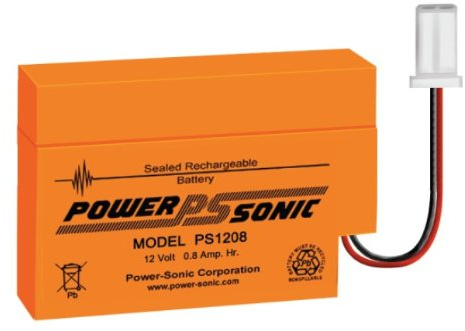 Bleiakku - Akku Powersonic PS 1208 - Powersonic PS1208 - Powersonic PS-1208-12V 0,8Ah - Rechargeable Sealed Lead Acid (SLA) Battery - AGM/Blei Vlies