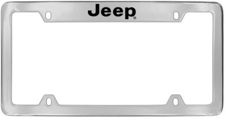Jeep Wordmark Kennzeichenhalter, verchromtes Metall, graviert