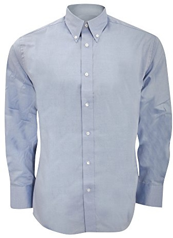 Kustom Kit Mens Long Sleeve Tailored Fit Premium Oxford Shirt