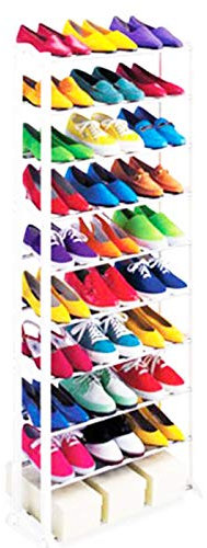 Omnidomo Zapatero, Metal, Blanco, 135 x 50 cm