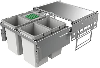 Naber, Cox® Base 1T 600-4. Abfallsammler, m. Biod., hellgrau, Höhe 360 mm