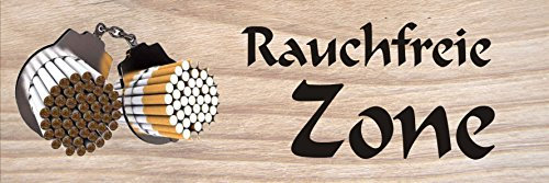 Creativ Deluxe Rauchfreie Zone/Metallschild/Blechschild/Dekoschild/Wandschild/wetterfest/Innenbereich/Außenbereich/Motivation/Vintage