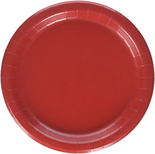 Creative Converting 8.75 Diameter Paper Dinner Plates, Classic Red Color, 24-Count Packages (Pack of 5)