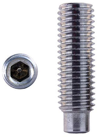 Gewindestift M8 X 35 DIN 915 m. Zapfen Edelstahl A2 (1 Stück) - V2A Madenschraube