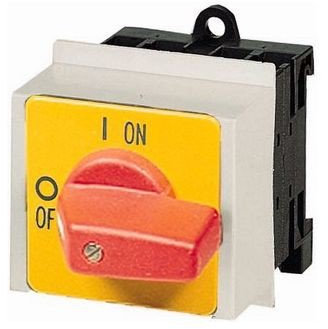 Eaton 045845 Ein-aus-Schalter, 3-polig, 63 A, not-aus-Funktion, abschließbar in 0-Stellung, Verteilereinbau