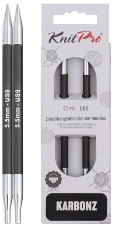 KnitPro Karbonz Interchangeable Circular Needles 5 (13cm) | 5.50 mm