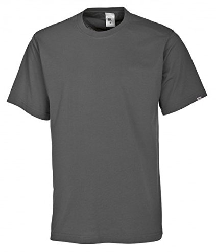 BP 1621-171-53-L Unisex-T-Shirt, 1/2 Ärmel, Rundhals, Länge 70 cm, 180,00 g/m² Stoffmischung, dunkelgrau, L