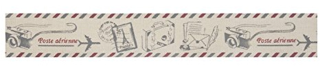 Natural 5m x 20mm Bowtique Ribbon Travel Print