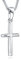 MATERIA Kreuz Anhänger Silber 925 - Herren Damen Anhänger Religion rhodiniert mit Box #KA-305-Silber