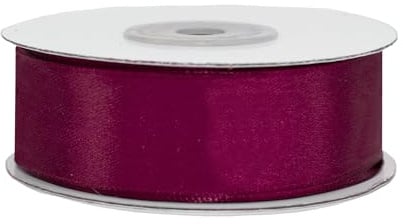 Satinband 25mm x 25m Rolle - FARBAUSWAHL in 3/6/12/18/25/38/50/75/100mm - farbecht & waschbar - Schleifenband für Hochzeit - Geschenkband zum Verpacken Dekorieren Basteln - Weinrot 275