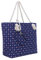 DonDon Strandtasche XXL mit Reißverschluss - Umhängetasche Damen, Shopper Tasche Damen im Beach Look mit Schulterriemen - Urlaub Must Haves Beach bag - blau