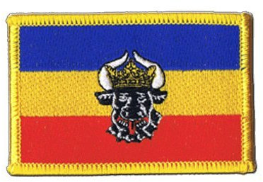 Flaggenfritze Flaggen Aufnäher Deutschland Mecklenburg alt Fahne Patch + gratis Aufkleber