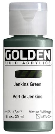 Pro-Art Golden Fluid Acrylic Paint 1 oz.-Jenkins Green