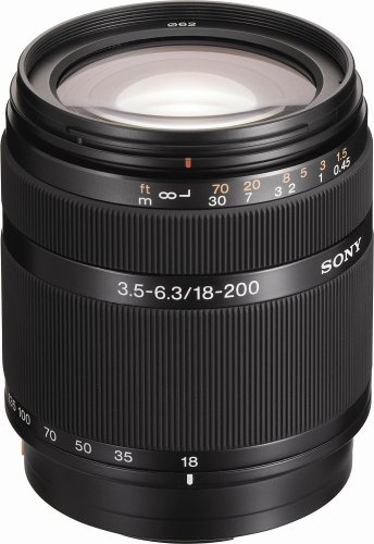 Sony DT 18-200 mm f/3.5-6.3 Aspherical ED High Vergrösserungsobjektiv für Sony Alpha Digital SLR Kamera