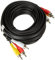 Goobay 50770 Cavo di Collegamento Audio Video Composito, 3 RCA, 10m Lunghezza del Cavo