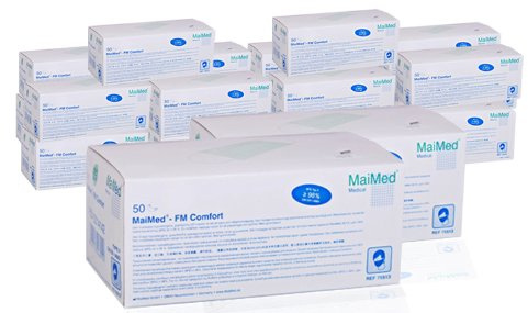 MaiMed FM Comfort Mundschutz mit Gummizug (20 x 50 Stück) (Blau)