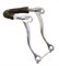 Colorado Saddlery Das aus Aluminium geflochtene Hackamore Nasenriemen, Chrom