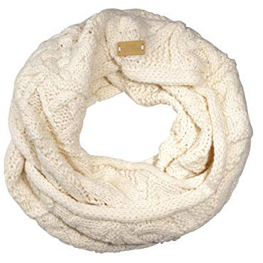 Aran Traditions Cream White Cable Knit Snood