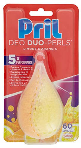 Pril Deo-Perls, Deodorante Lavastoviglie al Limone, 60 lavaggi - [confezione da 4]