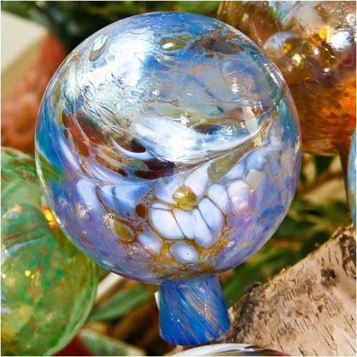 Lauschaer Glaskunst Gartenkugel aus Glas, Hellblau