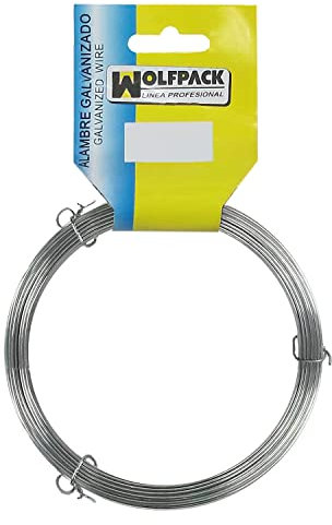 WOLFPACK LINEA PROFESIONAL - Alambre Galvanizado (Rollo 1000 gramos) Nº14/2,2 mm.