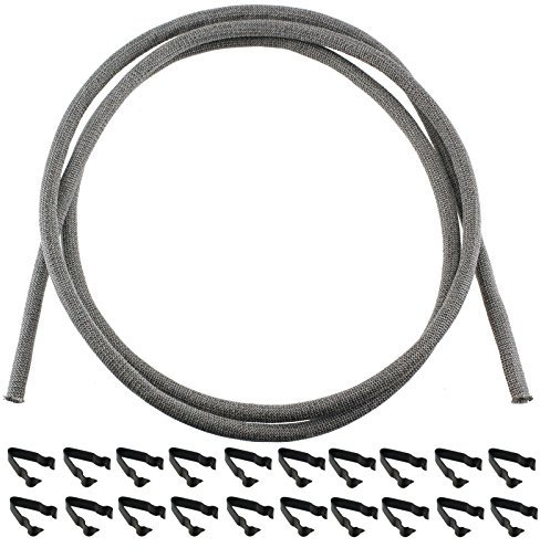 SPARES2GO Joint de porte en métal tressé haute température avec clips pour cuisinières et fours (1,9 m, 20 clips)