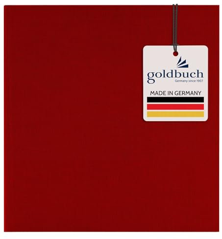 goldbuch 24707 Fotoalbum, Summertime, 25 x 25 cm, Fotobuch mit 60 weiße Seiten & Pergamin Trennblättern, Foto Album aus Leinen, Erinnerungsalbum, Rot