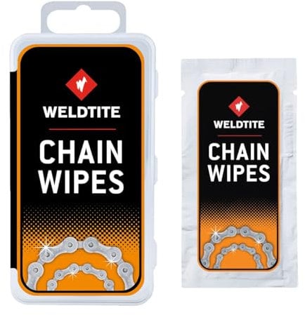 WELDTITE Dirtwash Chain Wipes, Convenient 4 Pack for Quick & Easy Chain Cleaning on-the-go