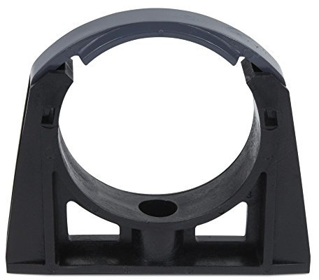 Schönheits Shop 10x PVC Rohrklemme / Rohrschelle Ø 50 mm m. Bügel, Schwarz