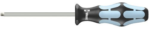 Wera 05032070002 3368 Tournevis pour vis à empreinte carrée, acier inoxydable, # 1 x 80 mm, Noir/Ice bleu