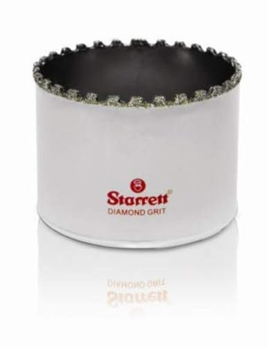 Starrett Diamond Grit Hole Saw - D0196 Ceramic and Tile Drill Cutter - For Brick Glass Marble Slate Stone Porcelain - 40mm (1.9/16 inch)