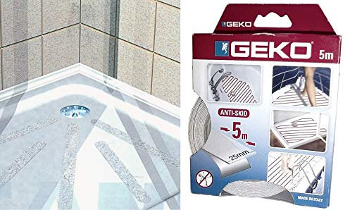 Geko Ruban rubans antidérapante Transparent pour bains mm.25 x 5mt