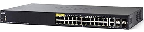 Switch gestito Cisco SG350-28P con 28 porte Gigabit Ethernet con 24 porte Gigabit Ethernet RJ45, 2 slot SFP, 2 porte Gigabit Ethernet combinate più PoE di 195 W, protezione limitata a vita (SG350-28P-K9-EU)