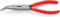 KNIPEX Flachrundzange mit Schneide (Storchschnabelzange) auf SB-Karte mit Kunststoff überzogen schwarz atramentiert 200 mm, 26 21 200 SB