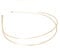Hair Accessories - Bride Plain Double Round Wire Alice / Tiara Band. Available in Gilt Gold and Silver colour. (Gold)