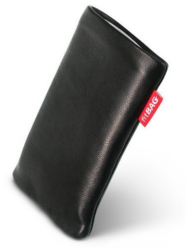 fitBAG Beat Noir Housse Pochette pour téléphone Portable en Cuir Nappa intérieur en Microfibres pour Samsung B2100 Xplorer