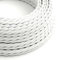 creative cables - Cavo Elettrico trecciato Rivestito in Tessuto Effetto Seta Tinta Unita Bianco TM01-5 Metri, 2x0.75