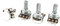 sourcing map Volumen-Potentiometer, 200 kOhm, linear, gerändelt, silberfarben, 4 Stück de