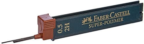 Faber-Castell 511212 Lot de 12 Mines Super Polymère 0,5 mm 2H