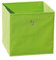 Inter Link – Faltbare Aufbewahrungsbox – Klappbarer Objekthalter – Stoff Faltbox – Aufbewahrungsbox für Raumteiler oder Regale – 32 x 32 x 32 cm – Mit Fingerloch – Winny – Grün