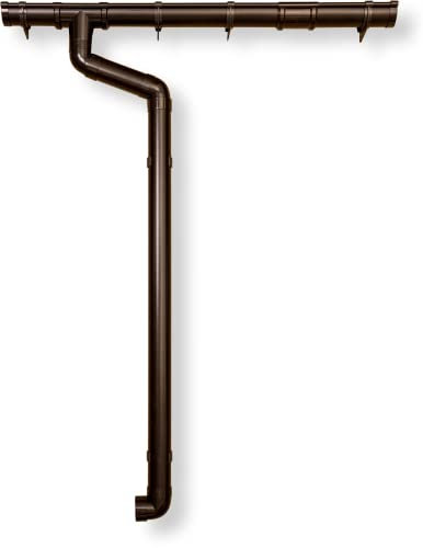 Dachrinnen Set RG 80 braun 350 cm zweiseitig