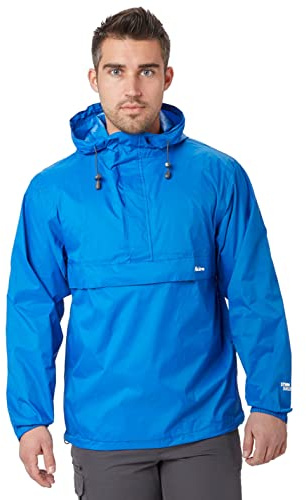 Peter Storm Men’s Packable Cagoule Jacket with Drawcord Hood and Large Zipped Pocket, Waterproof, Breathable & Lightweight Raincoat, Ideal for Festivals, Walking & Hiking