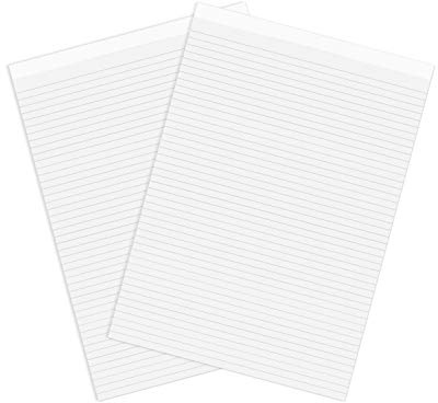Silvine 160 Page A4 Office Memo Pad, Head Bound and Ruled 8mm Feint. [Pack of 10], White